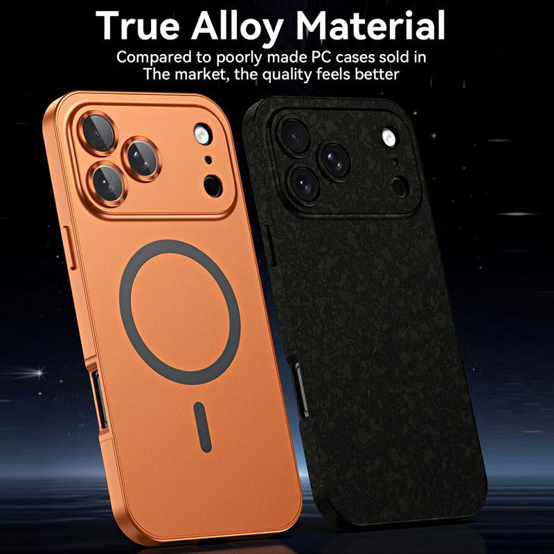 Alloy Aluminum Metal Magsafe Magnetic Case for Iphone 17 Pro Max 16 15 14 13 12 Pro Max Iphone Air 17 Air, Ultra Thin Phone Case Full Coverage Lens Protective Cover