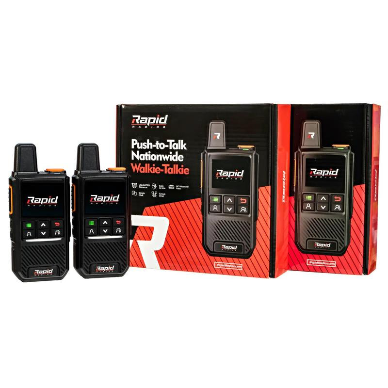 Rapid Radios Nationwide PTT Walkie-Talkie - 4-Pack