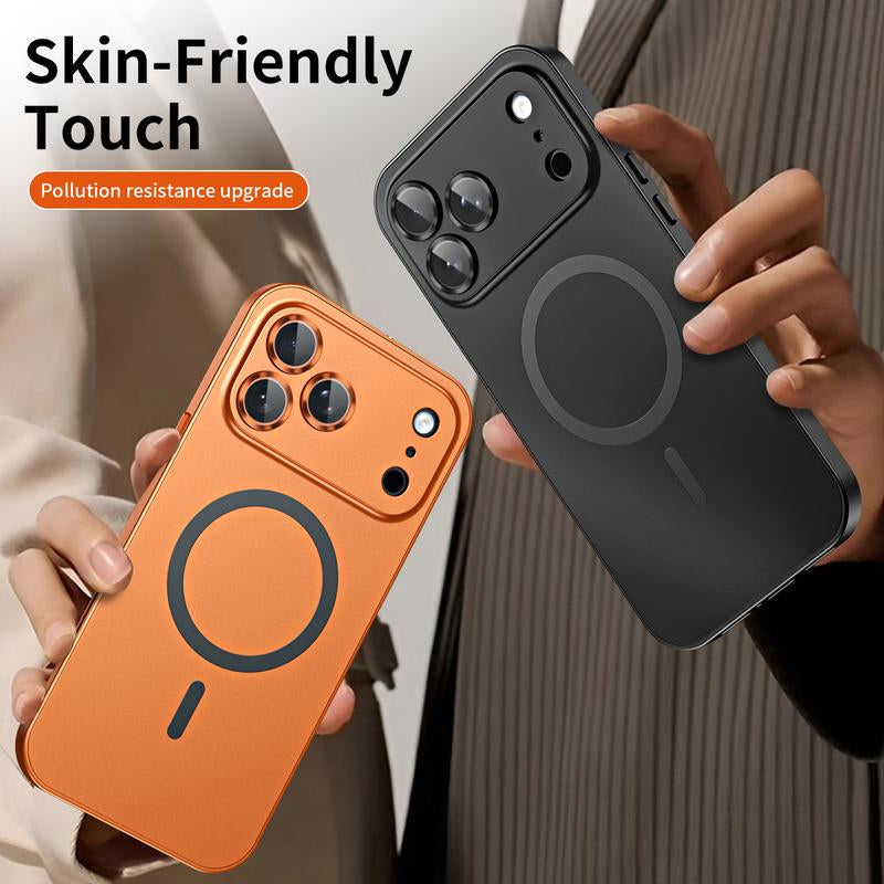 Alloy Aluminum Metal Magsafe Magnetic Case for Iphone 17 Pro Max 16 15 14 13 12 Pro Max Iphone Air 17 Air, Ultra Thin Phone Case Full Coverage Lens Protective Cover