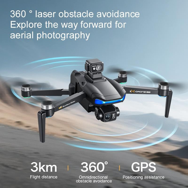 Aerovibe.2025-V06S Latest Three-Axis Gimbal GPS/4K Drone,Camera for Adults 1080P, 4.5"LCD Screen Control and Follow Me, 5Ghz FPV Real-Time and GPS Auto Return, up to 32G SD Card, RC Quadcopter Drone Beginner, Long Flight Time under 242G.