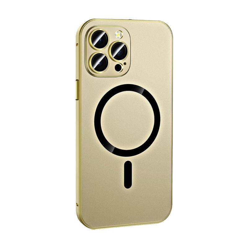 Alloy Aluminum Metal Magsafe Magnetic Case for Iphone 17 Pro Max 16 15 14 13 12 Pro Max Iphone Air 17 Air, Ultra Thin Phone Case Full Coverage Lens Protective Cover