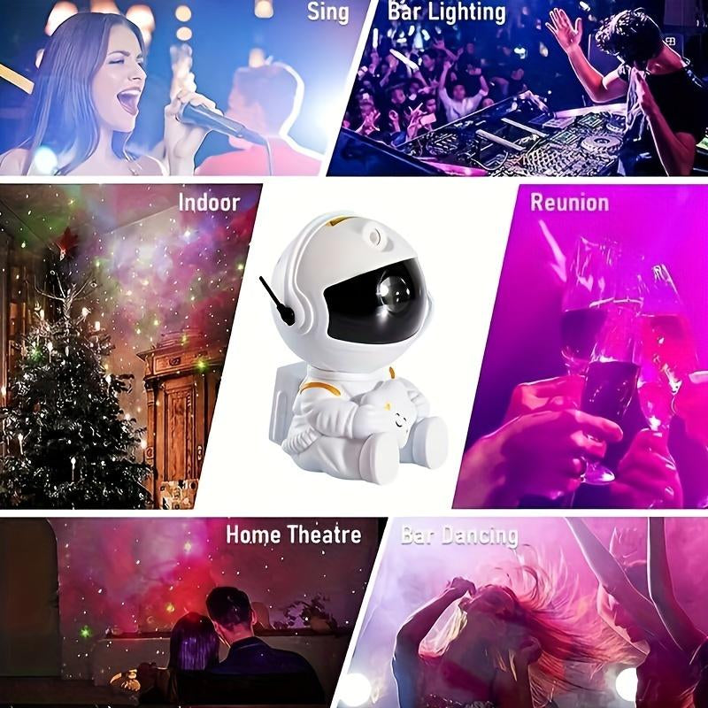 Astronaut Galaxy Projector with Nebula Effects Star Projector Galaxy Night Light USB Powered for Kids Room Decor Various Nebula Effects
