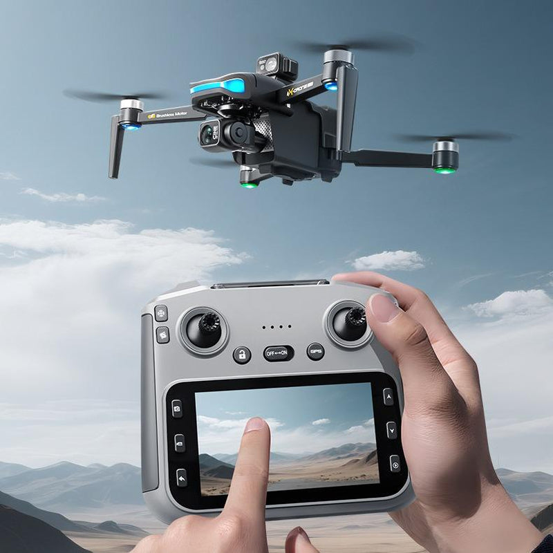 Aerovibe.2025-V06S Latest Three-Axis Gimbal GPS/4K Drone,Camera for Adults 1080P, 4.5"LCD Screen Control and Follow Me, 5Ghz FPV Real-Time and GPS Auto Return, up to 32G SD Card, RC Quadcopter Drone Beginner, Long Flight Time under 242G.