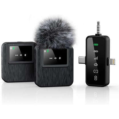 3-In-1 Professional Mini Microphone for Iphone, Android, Camera – 328Ft Range, 20H Battery, Wireless Microphones, Noise Canceling for Recording, Live Streaming, Youtube, Tiktok