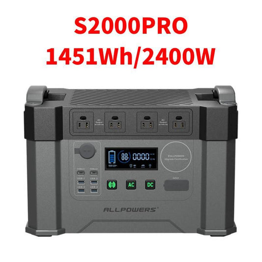 (Upgraded Version)Allpowers S2000 Pro 1451Wh,Solar Generator,Fast Charging,Portable Power Station for Home Backup Power,Suitable for Outdoor,Camping,Rv Travel