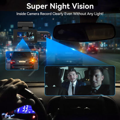 HD 1080P Car Dash Camera, Front & Rear Dual-Lens Car Video Recorder with Night Vision, Dashboard Wide Angle Driving Recorder, Dash Camera for Car, Dashcam, Automotive, Vehicle, Car DVR, Safe Driving Rear View Camera