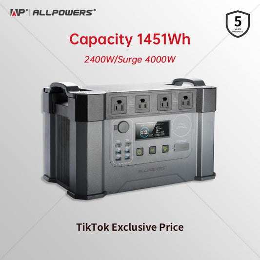 (Upgraded Version)Allpowers S2000 Pro 1451Wh,Solar Generator,Fast Charging,Portable Power Station for Home Backup Power,Suitable for Outdoor,Camping,Rv Travel