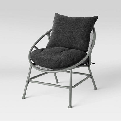 3pc Metal mesh patio chair and table